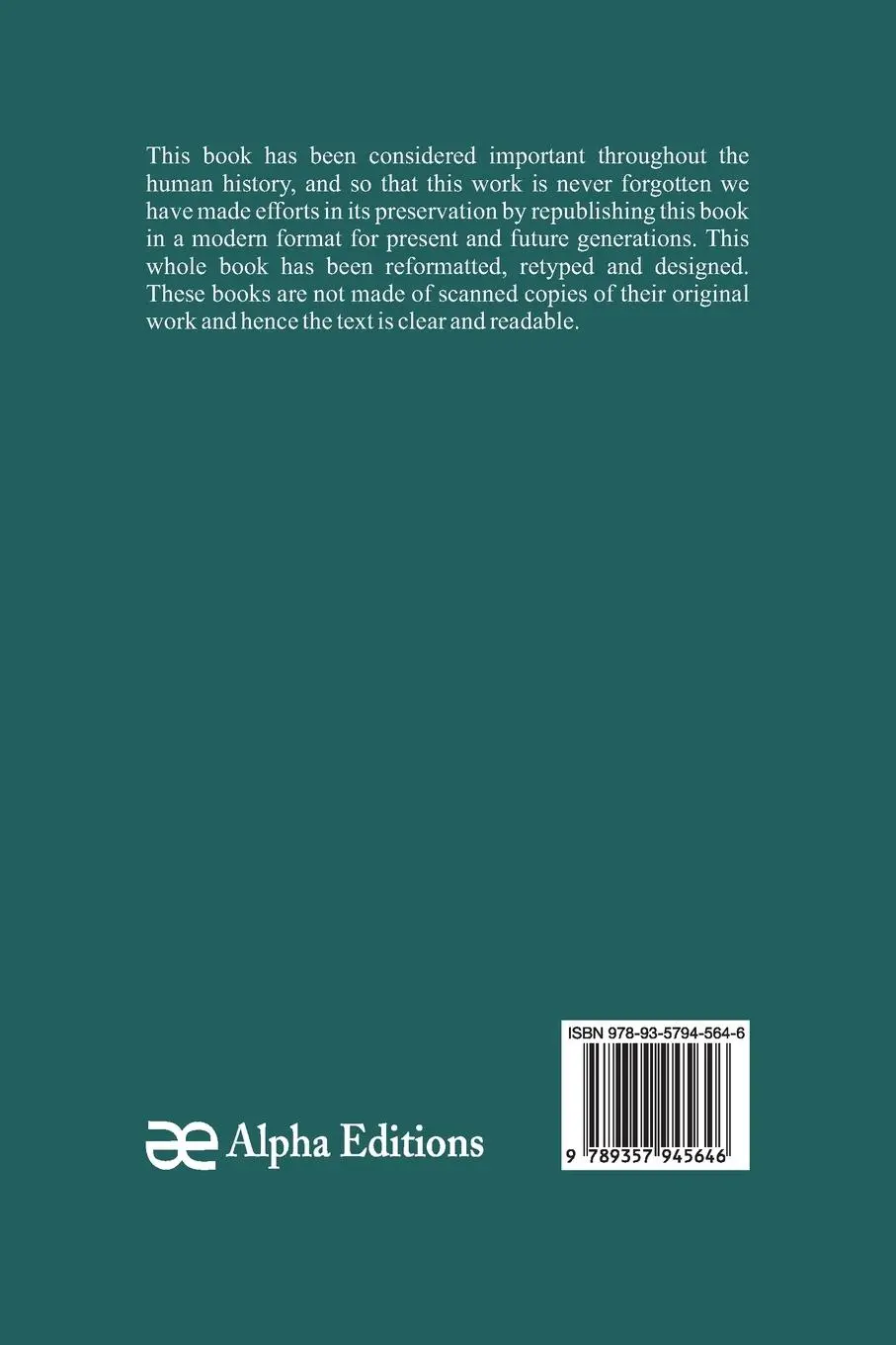 Rückseite: 9789357945646 | The Theory of Spectra and Atomic Constitution | Three Essays | Bohr