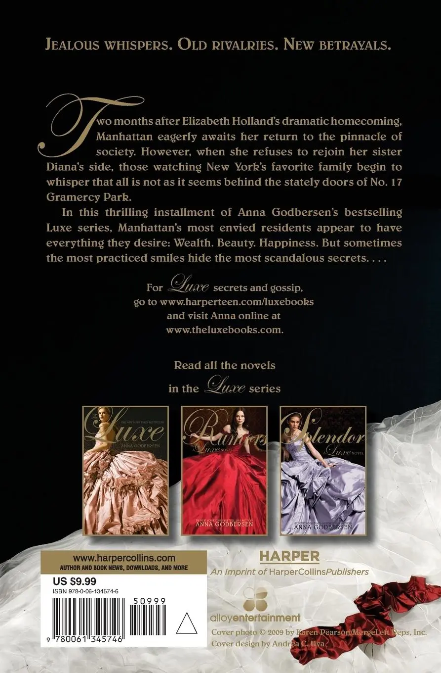 Rückseite: 9780061345746 | Envy | A Luxe Novel | Anna Godbersen | Taschenbuch | 407 S. | Englisch