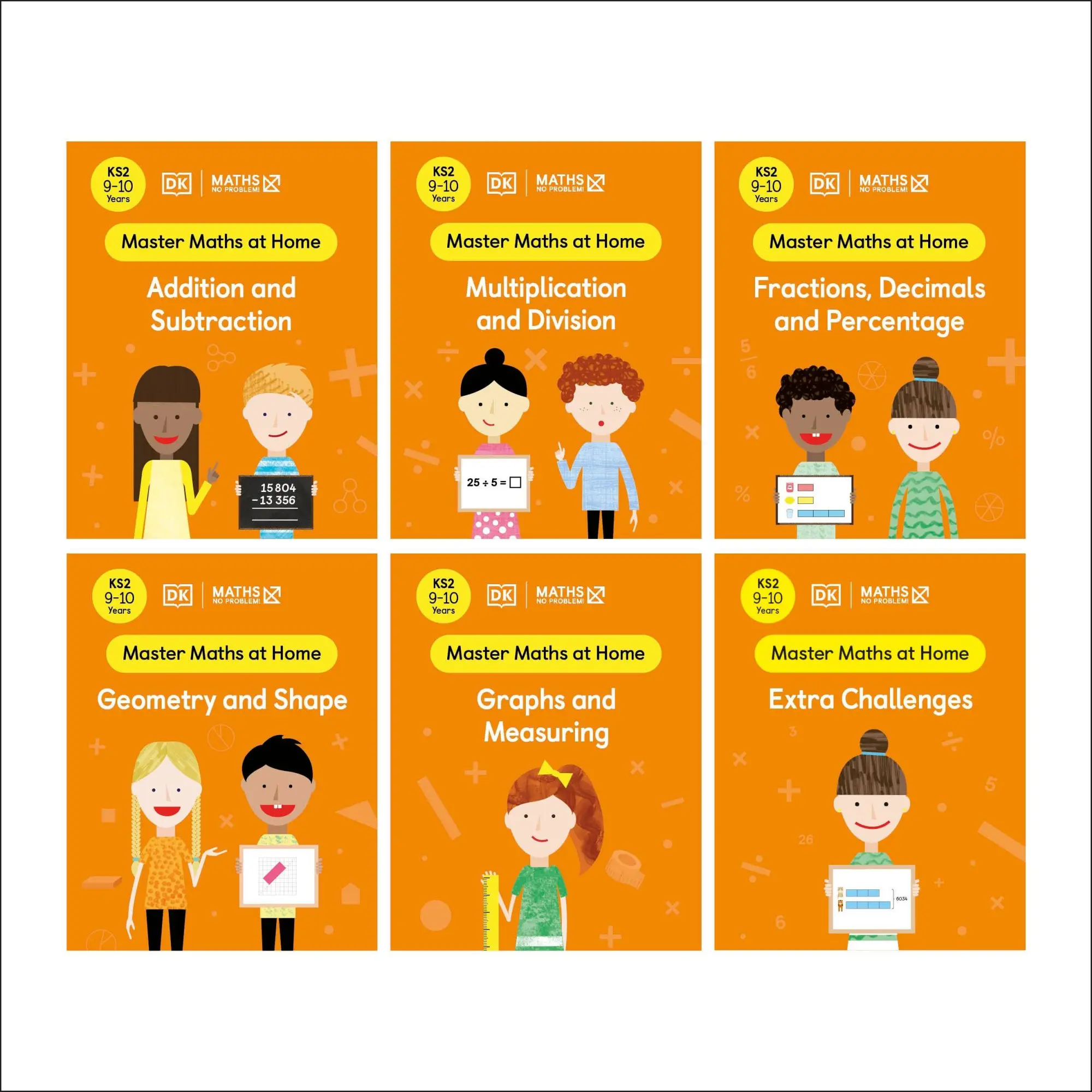 Cover: 9780241525746 | Maths - No Problem! Collection of 6 Workbooks, Ages 9-10 (Key Stage 2)