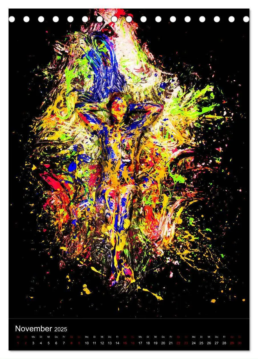Bild: 9783435985746 | Farbakte - Action Paintings (Tischkalender 2025 DIN A5 hoch),...
