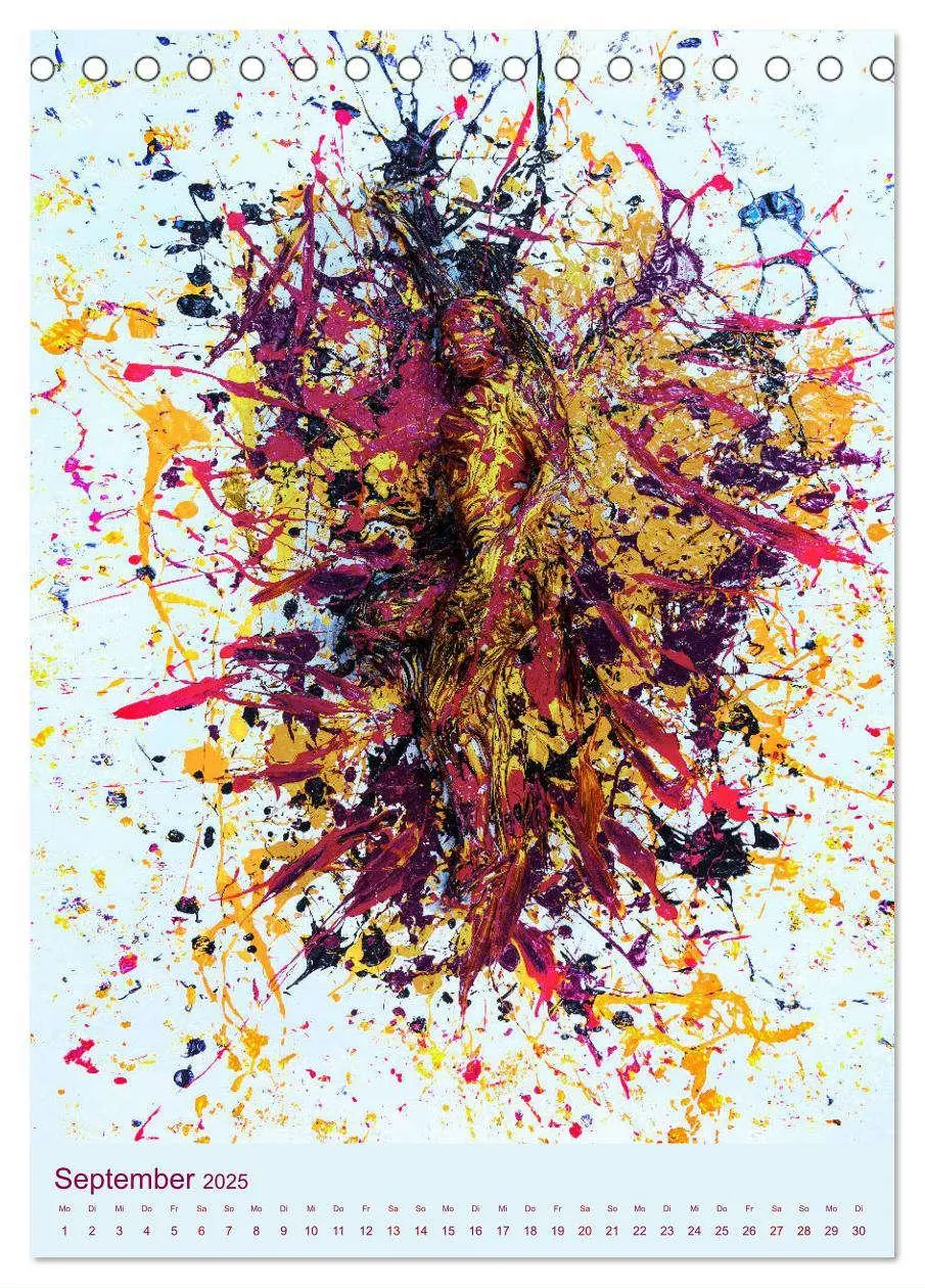 Bild: 9783435985746 | Farbakte - Action Paintings (Tischkalender 2025 DIN A5 hoch),...