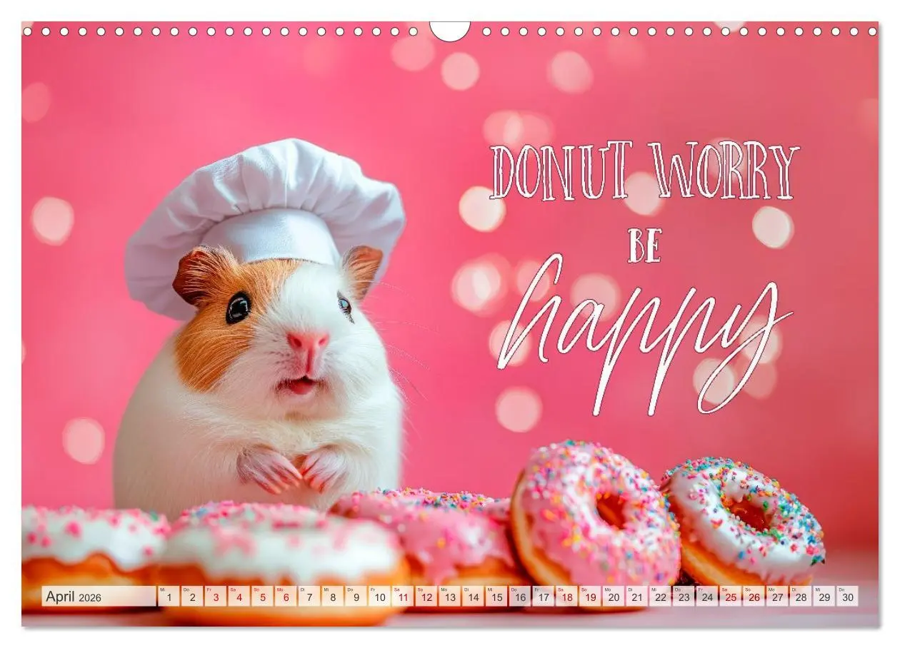 Bild: 9783516235746 | Meerschweinchen LUSTIG DURCHS JAHR (Wandkalender 2026 DIN A3 quer),...
