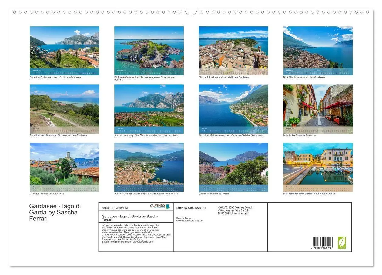 Bild: 9783594075746 | Gardasee - lago di Garda by Sascha Ferrari (Wandkalender 2027 DIN...
