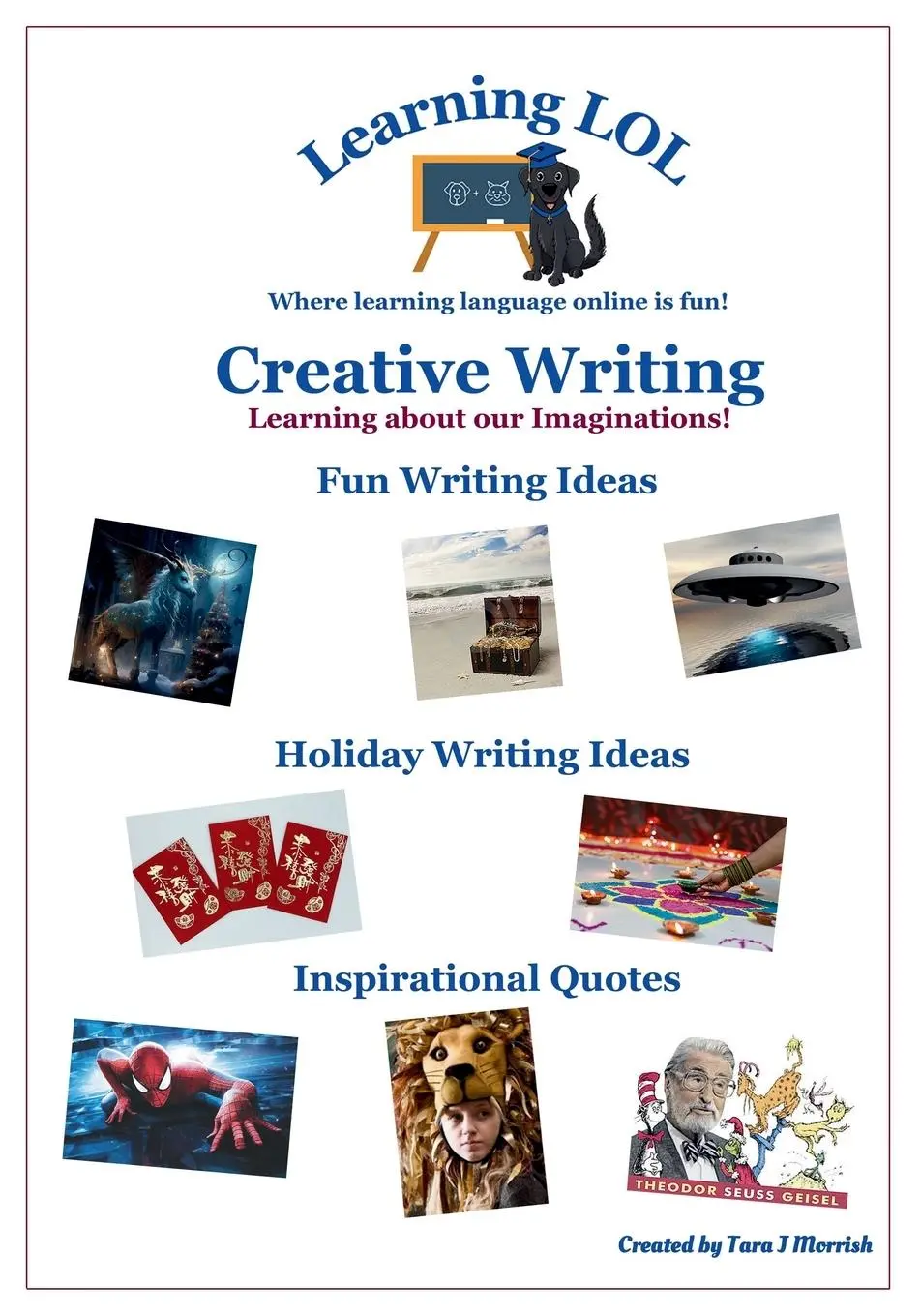 Cover: 9798990945746 | Creative Writing | Learning about our Imaginations! | Tara J Morrish