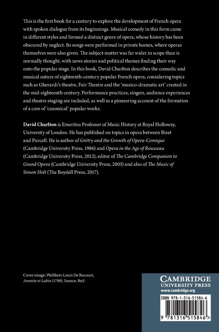 Rückseite: 9781316515846 | Popular Opera in Eighteenth-Century France | David Charlton | Buch