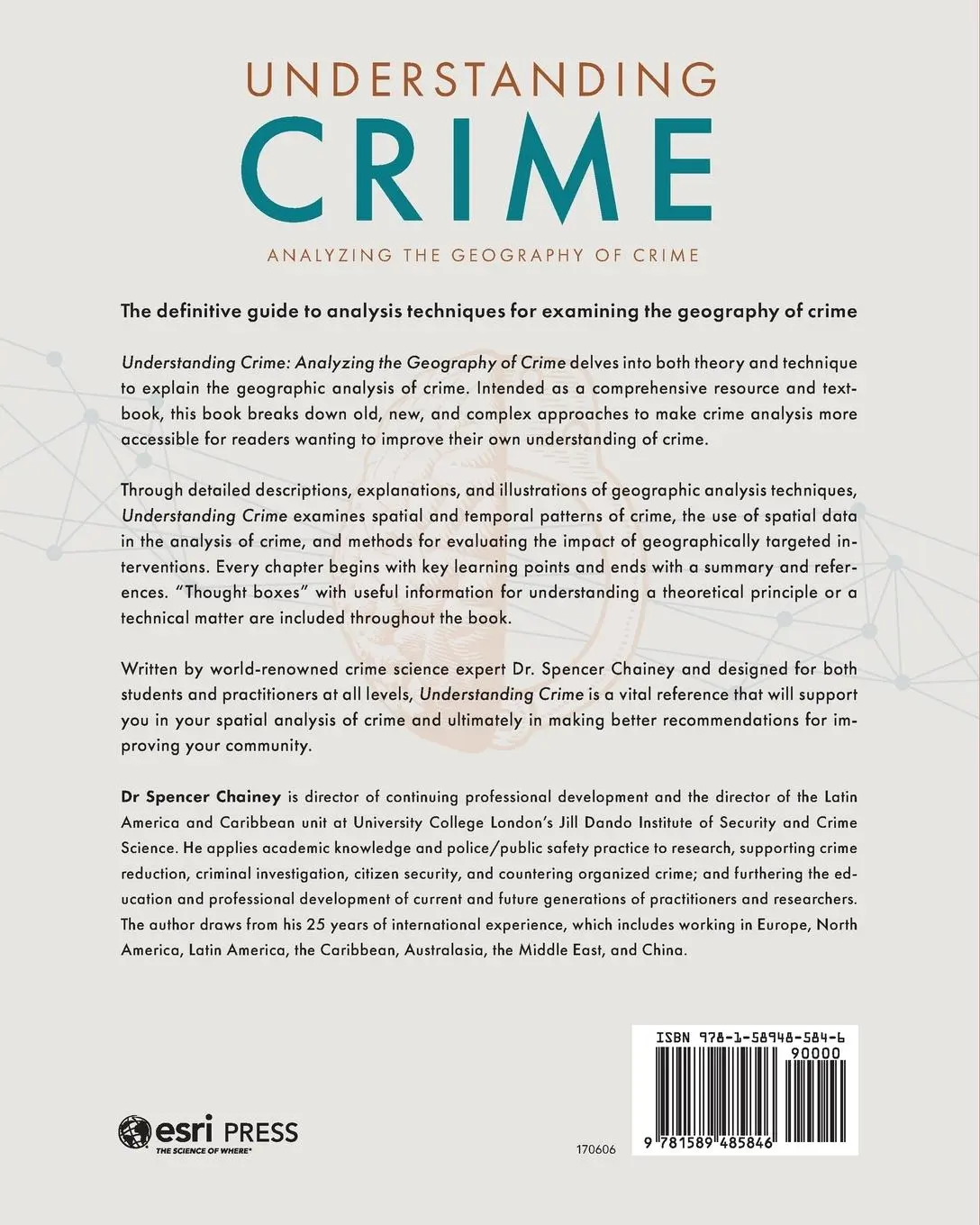 Rückseite: 9781589485846 | Understanding Crime | Analyzing the Geography of Crime | Chainey