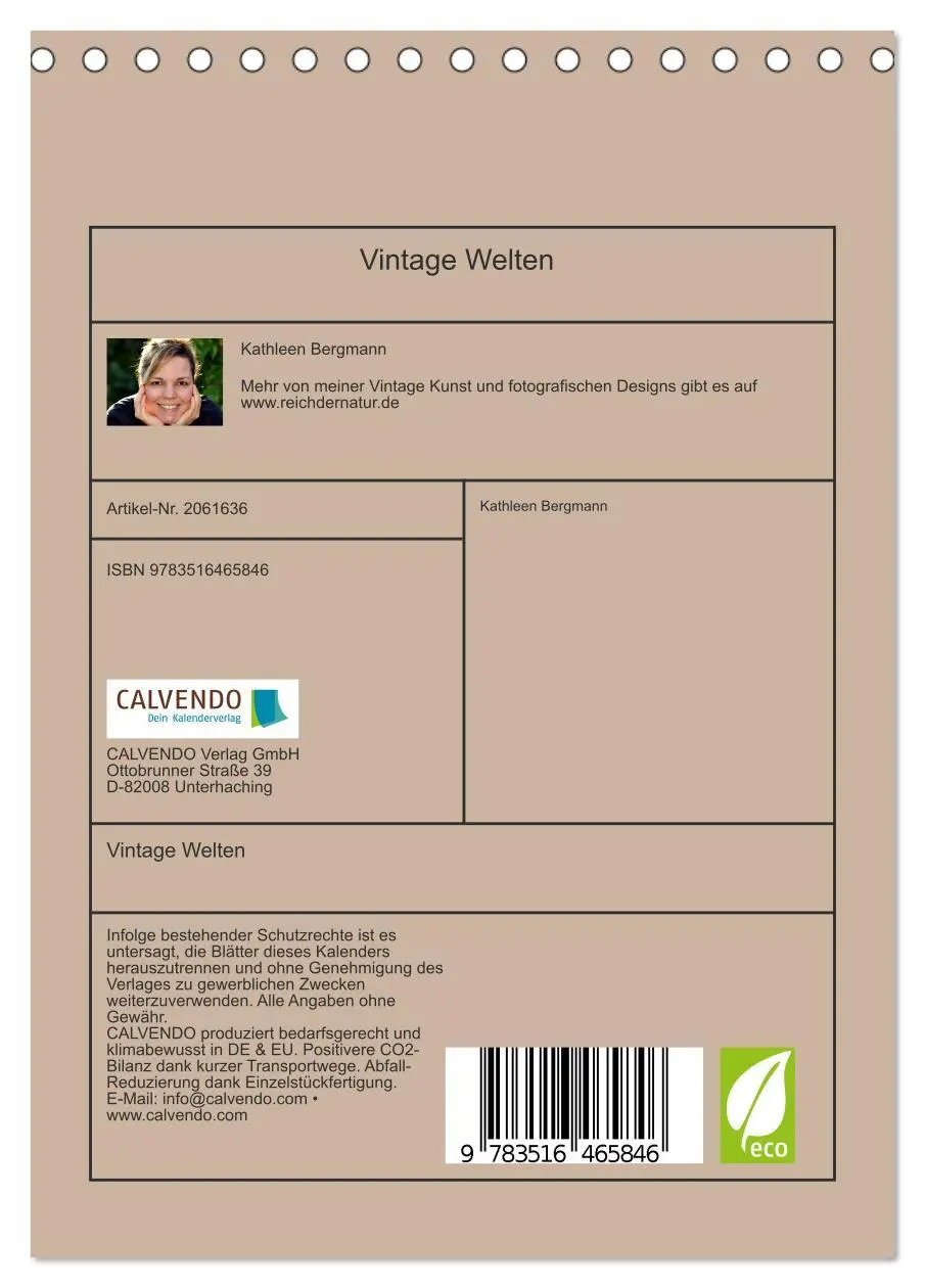 Bild: 9783516465846 | Vintage Welten (Tischkalender 2026 DIN A5 hoch), CALVENDO...