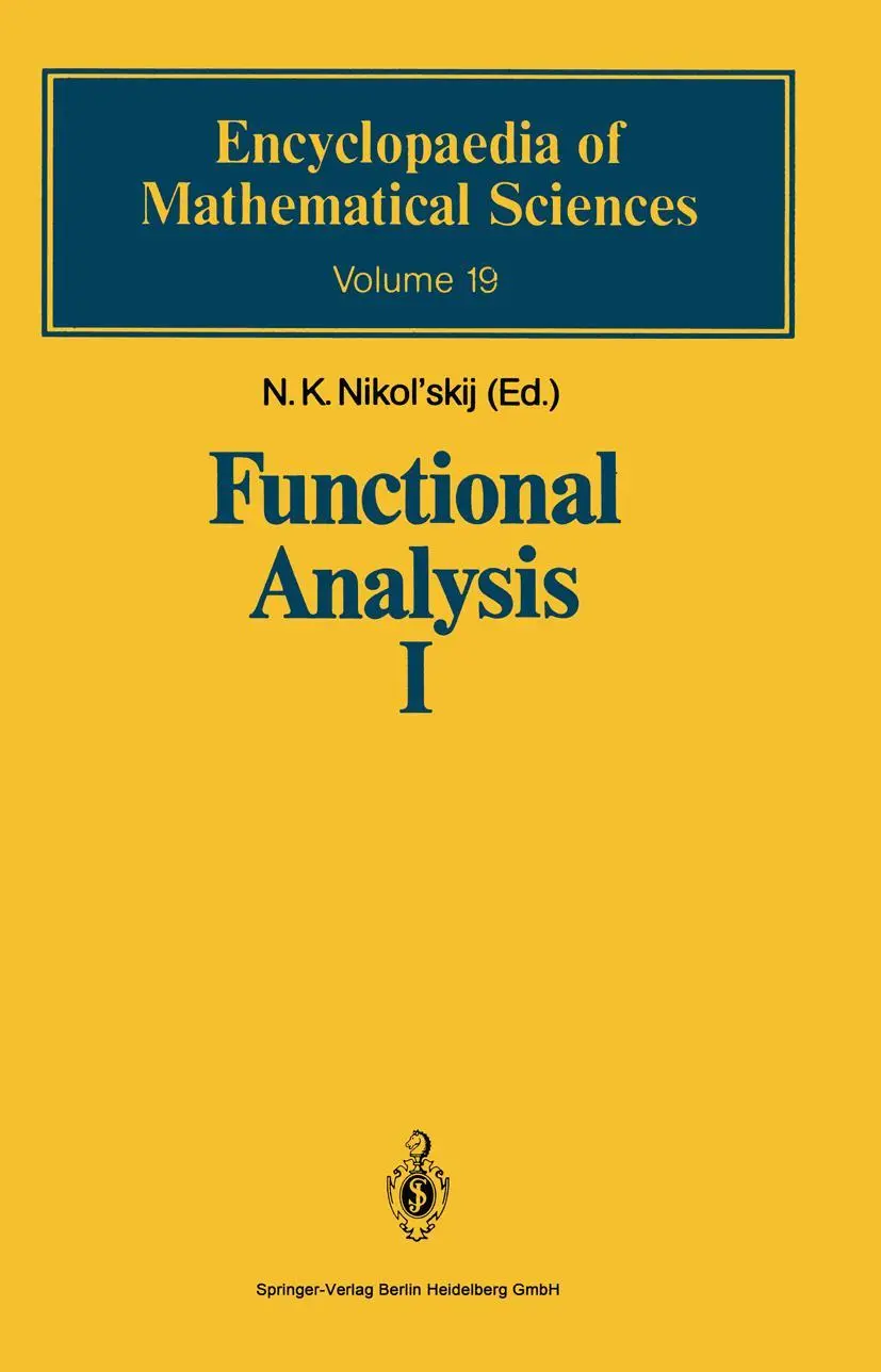 Cover: 9783540505846 | Functional Analysis I | Linear Functional Analysis | Yu. I. Lyubich Cover: 9783540505846 | Functional Analysis I | Linear Functional Analysis | Yu. I. Lyubich