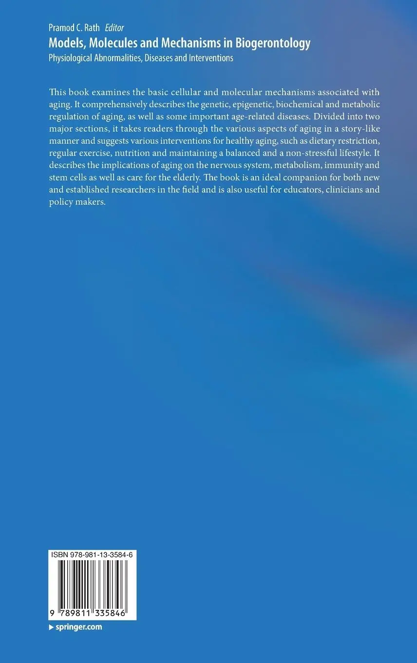 Rückseite: 9789811335846 | Models, Molecules and Mechanisms in Biogerontology | Pramod C. Rath