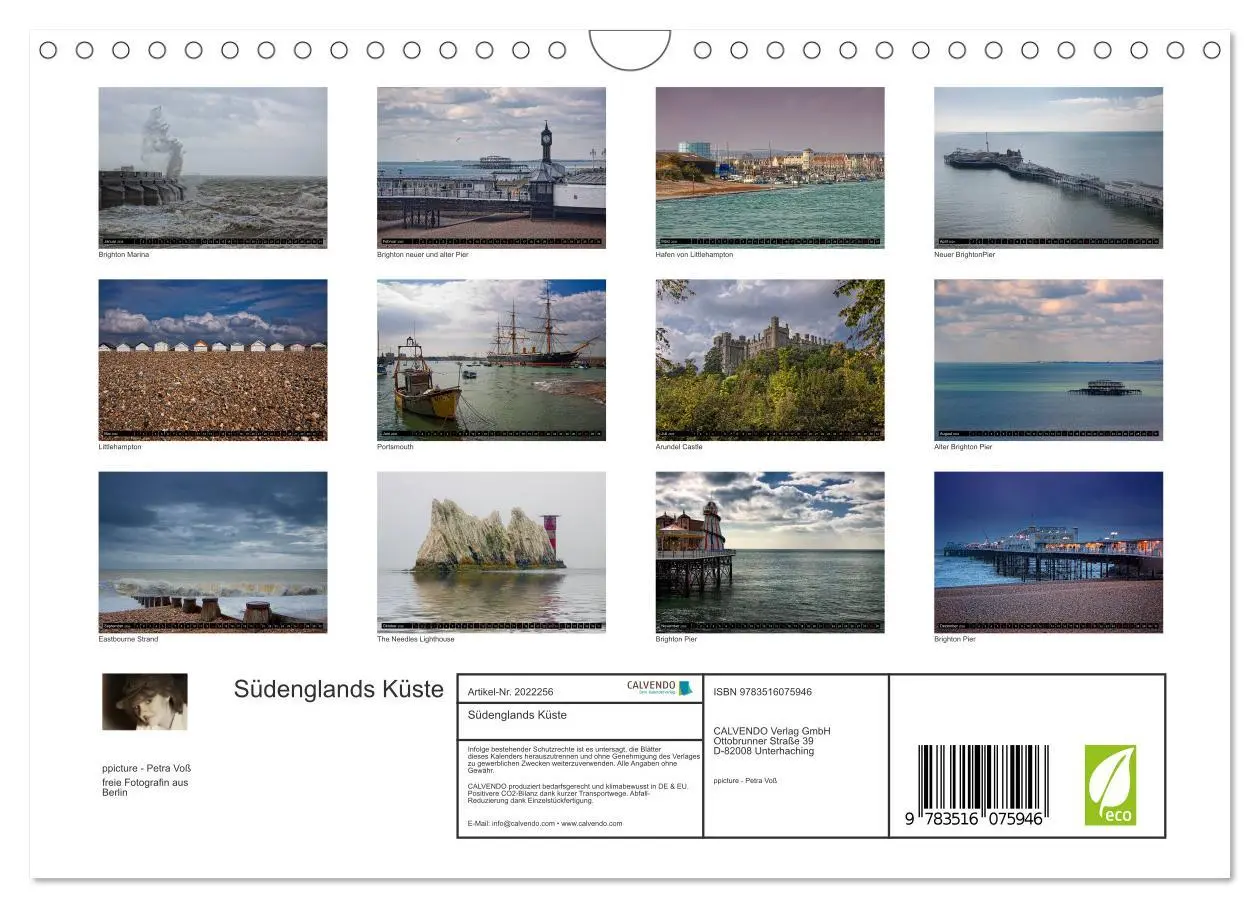 Bild: 9783516075946 | Südenglands Küste (Wandkalender 2026 DIN A4 quer), CALVENDO...