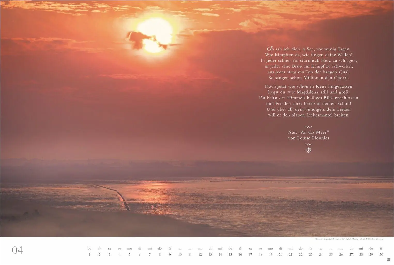 Bild: 9783756415946 | Deutschlands Küsten - Ein literarischer Spaziergang Kalender 2027 -...