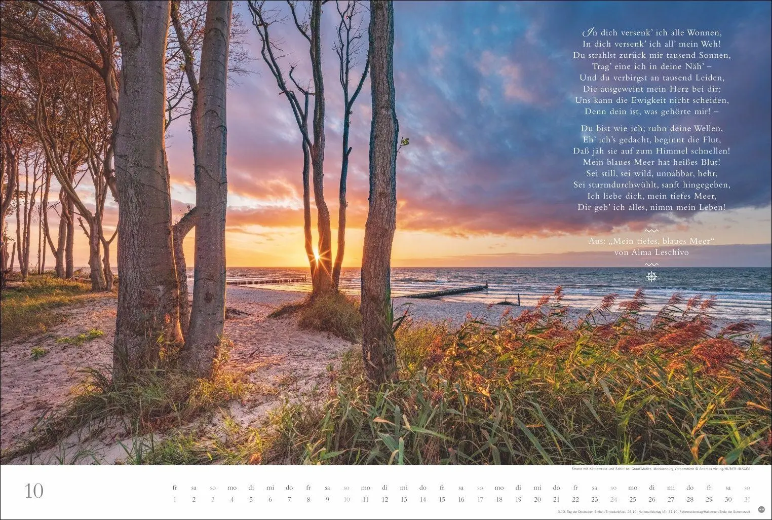 Bild: 9783756415946 | Deutschlands Küsten - Ein literarischer Spaziergang Kalender 2027 -...