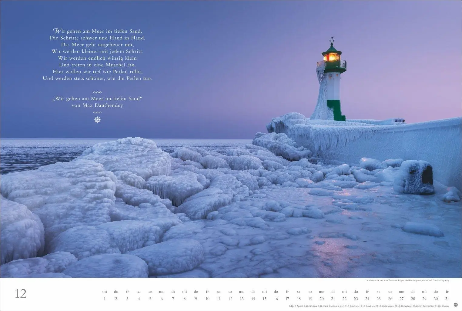 Bild: 9783756415946 | Deutschlands Küsten - Ein literarischer Spaziergang Kalender 2027 -...