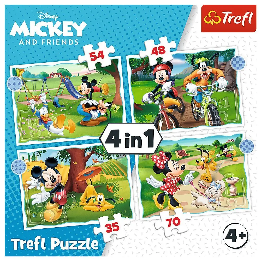 Bild: 5900511346046 | 4 in 1 Puzzle - Mickey Mouse nice day | Spiel | Kartonage | 34604