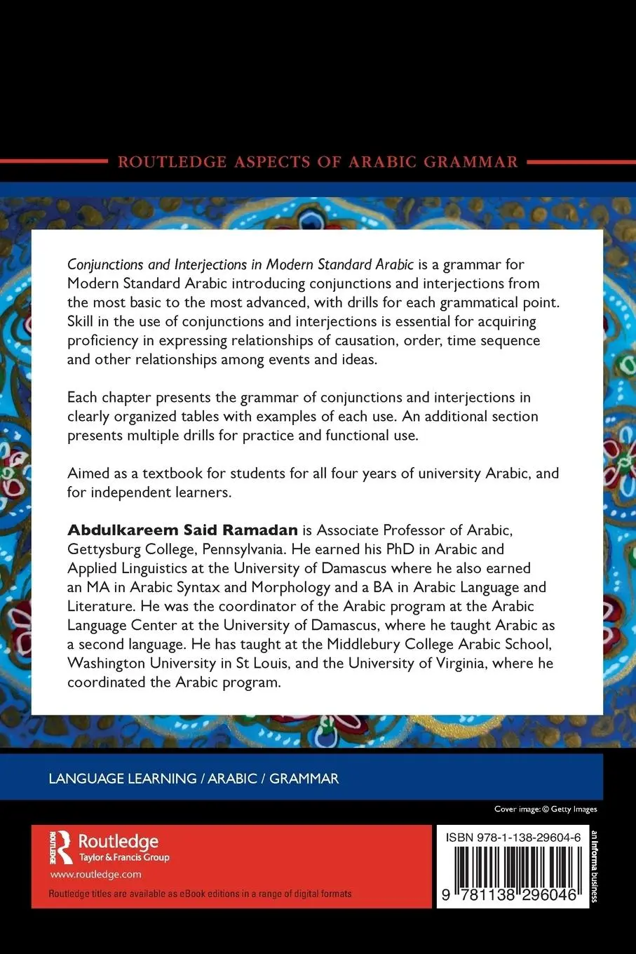 Rückseite: 9781138296046 | Conjunctions and Interjections in Modern Standard Arabic | Ramadan