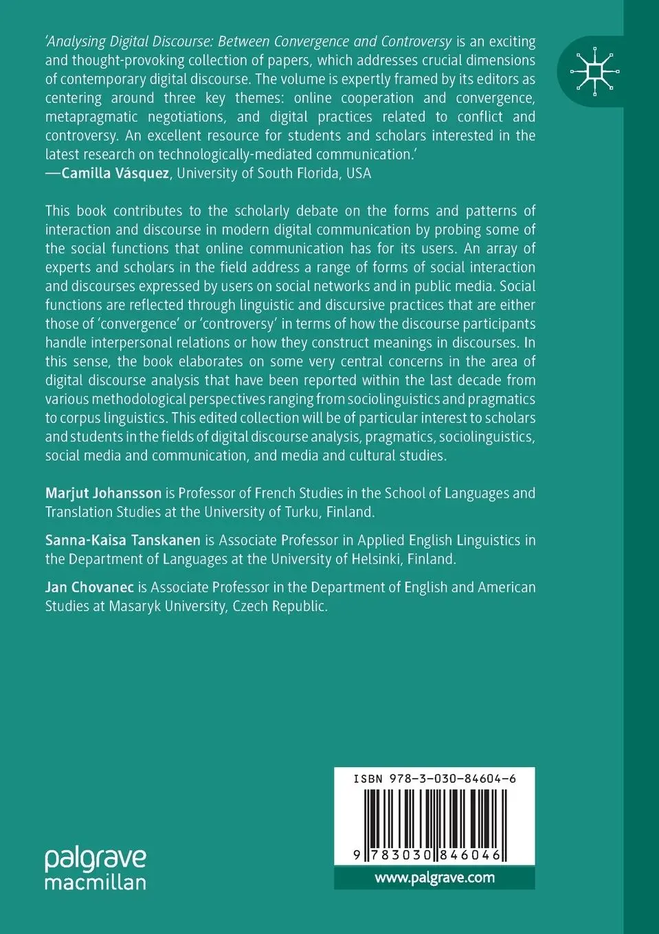 Rückseite: 9783030846046 | Analyzing Digital Discourses | Between Convergence and Controversy
