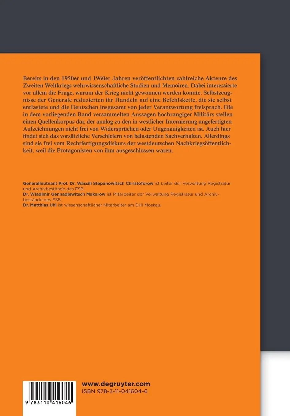 Rückseite: 9783110416046 | Verhört | Vasilij Stepanowitsch Christoforow (u. a.) | Taschenbuch | X