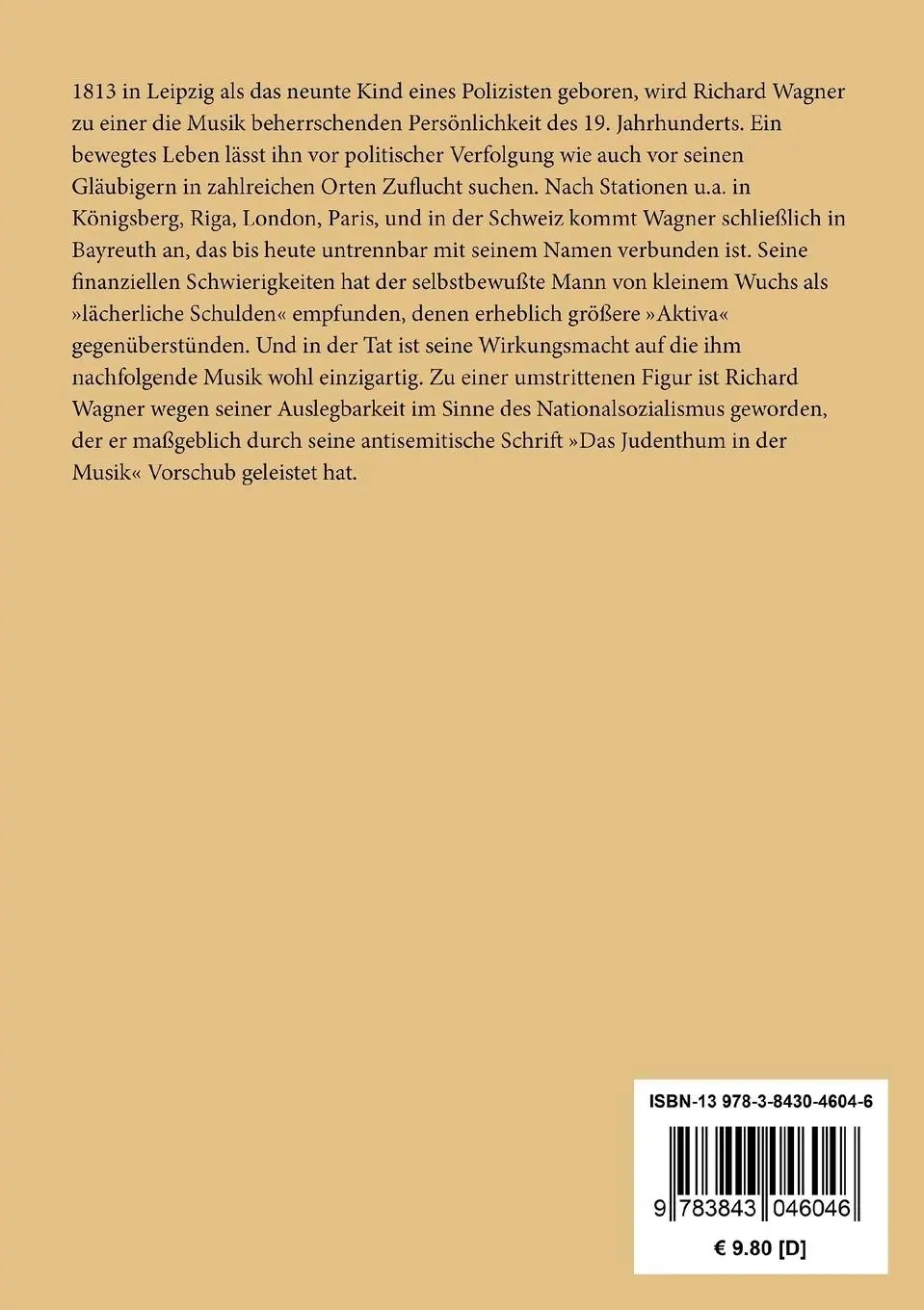 Rückseite: 9783843046046 | Oper und Drama | Richard Wagner | Taschenbuch | 288 S. | Deutsch