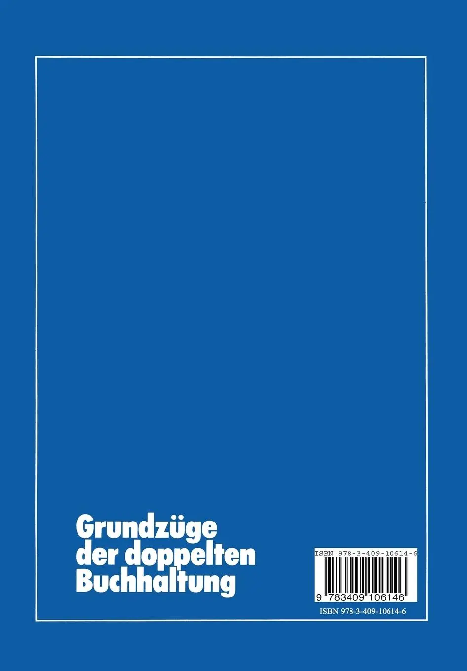 Rückseite: 9783409106146 | Grundzüge der doppelten Buchhaltung | Werner Hans Engelhardt (u. a.)
