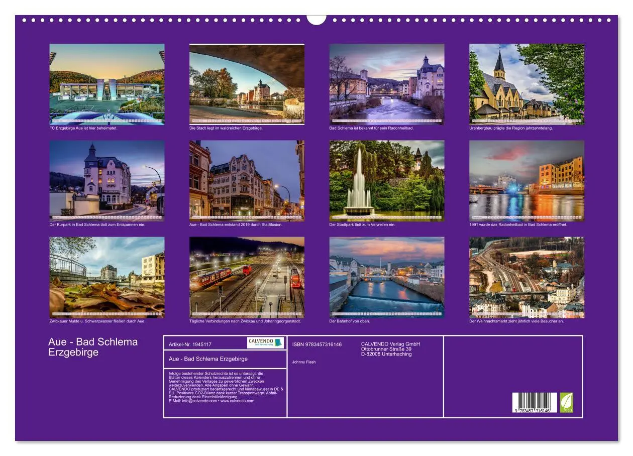 Bild: 9783457316146 | Aue - Bad Schlema Erzgebirge (Wandkalender 2026 DIN A2 quer),...