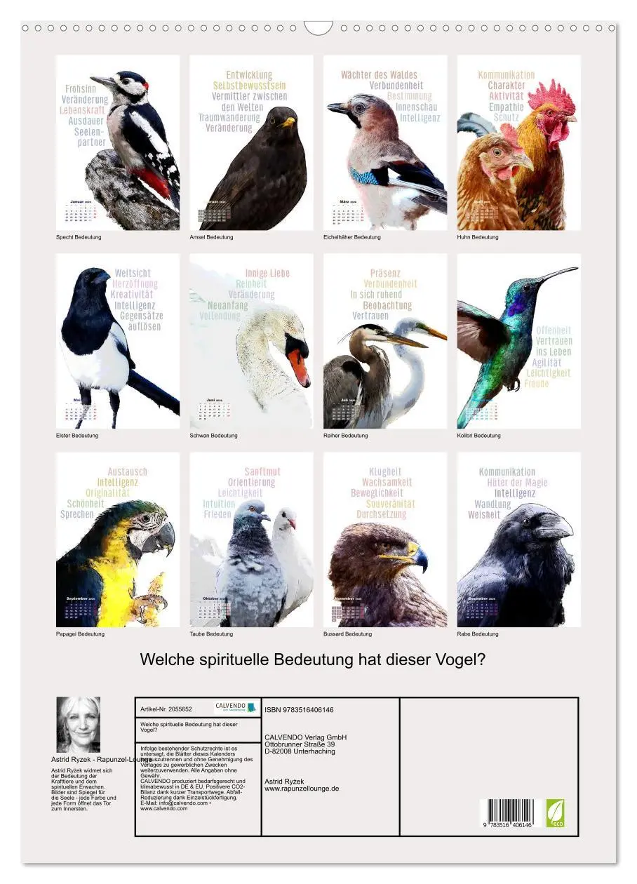 Bild: 9783516406146 | Welche spirituelle Bedeutung hat dieser Vogel? (Wandkalender 2026...
