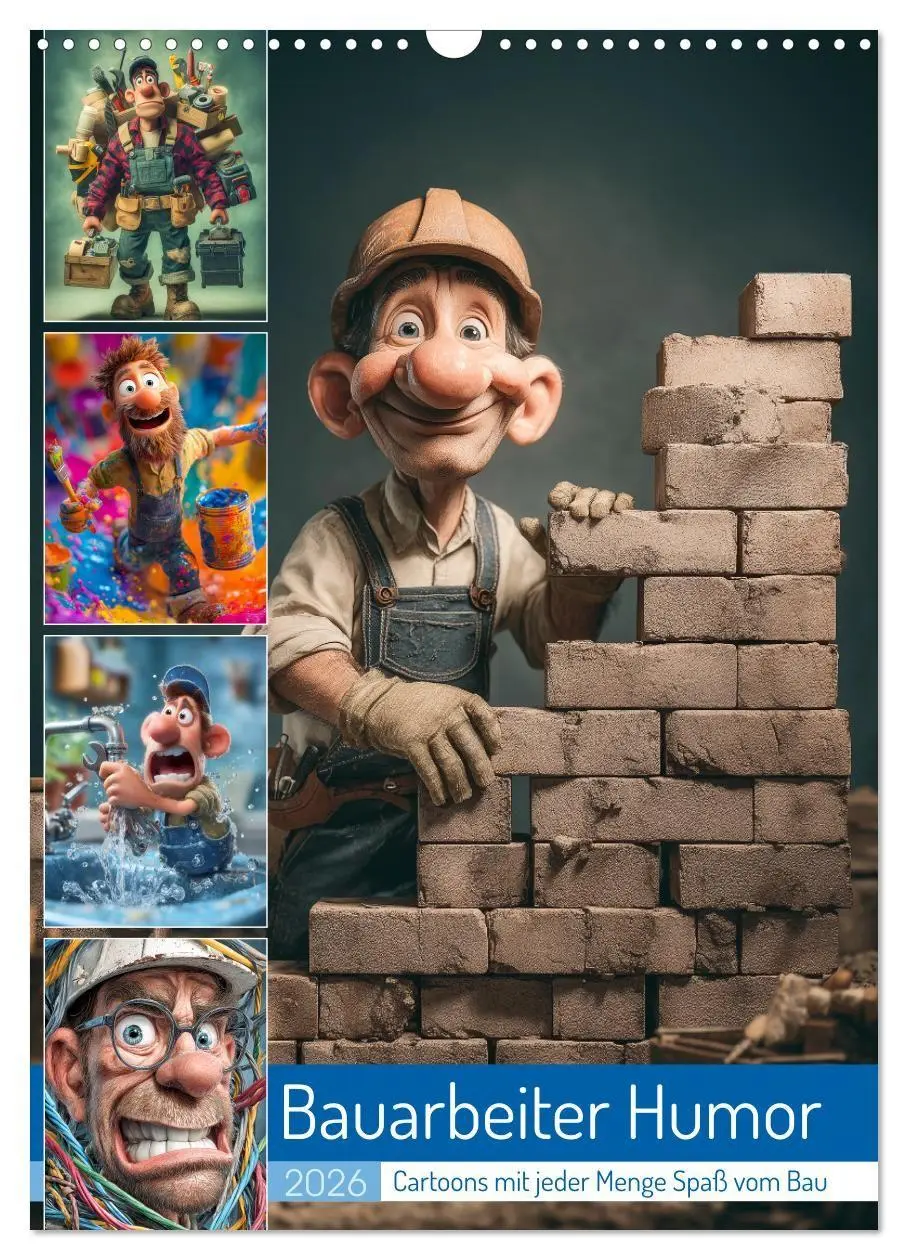 Cover: 9783516716146 | Bauarbeiter Humor (Wandkalender 2026 DIN A3 hoch), CALVENDO...