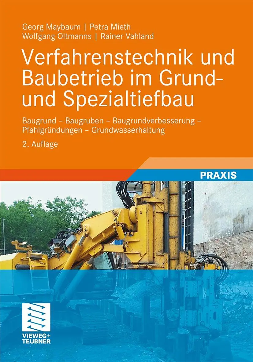 Cover: 9783834816146 | Verfahrenstechnik und Baubetrieb im Grund- und Spezialtiefbau | Buch Cover: 9783834816146 | Verfahrenstechnik und Baubetrieb im Grund- und Spezialtiefbau | Buch