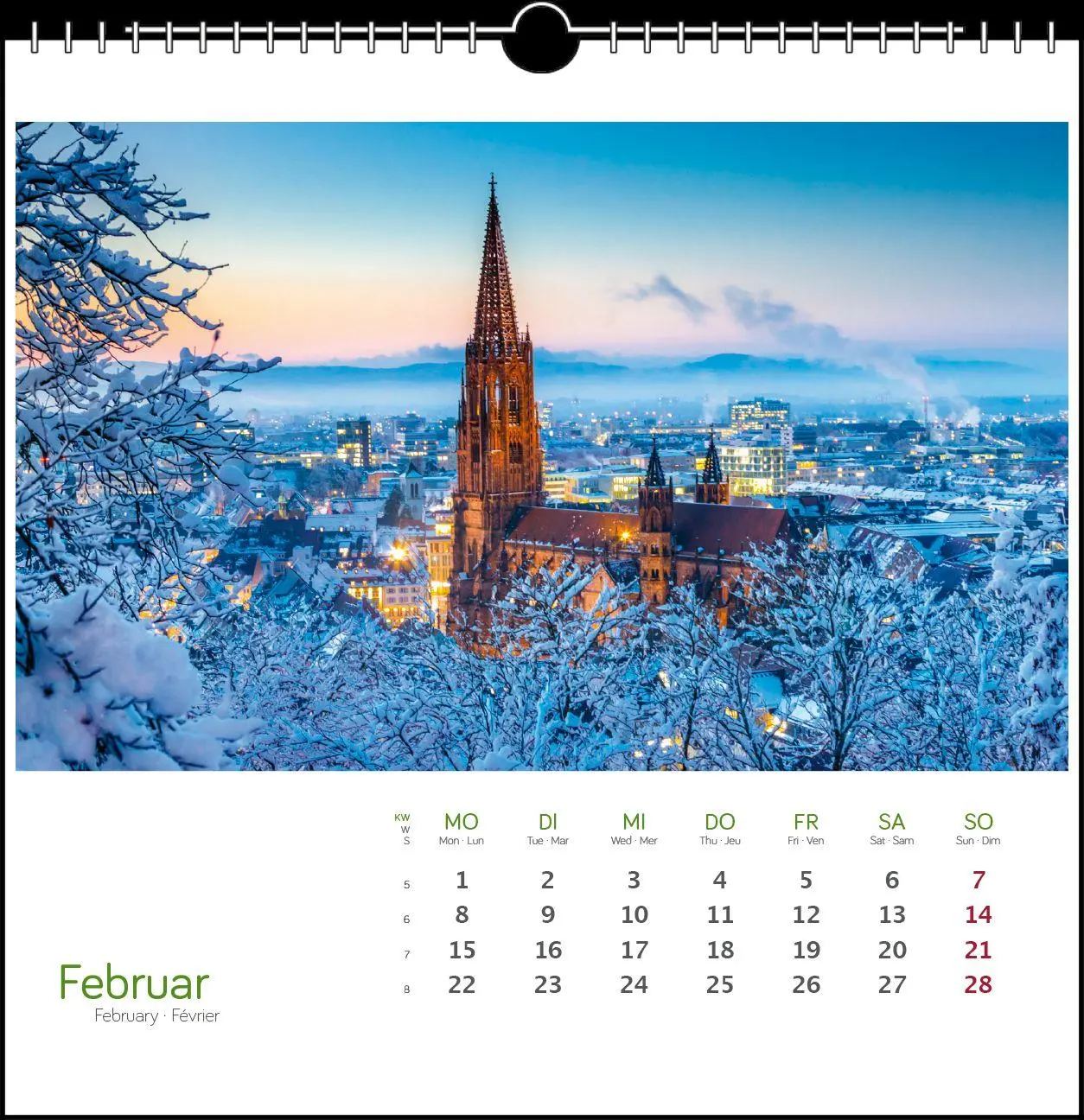 Bild: 9783861926146 | Freiburg 2027 | Postkarten-Tischkalender | Clemens Emmler | Kalender
