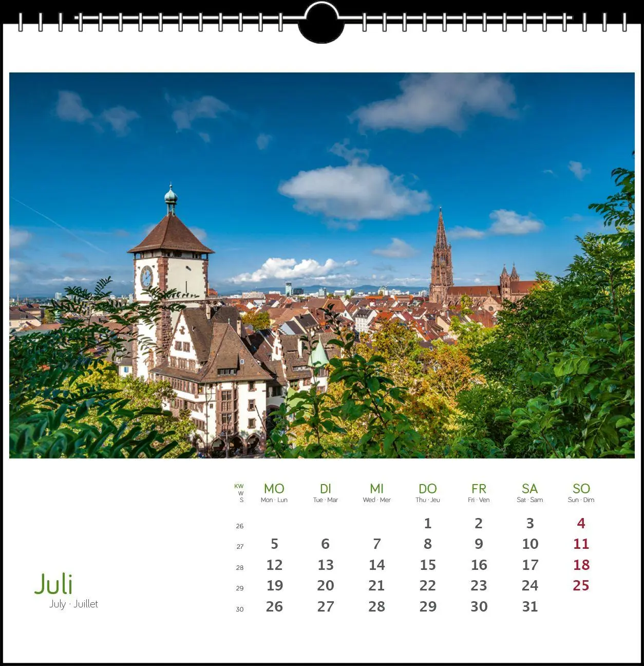 Bild: 9783861926146 | Freiburg 2027 | Postkarten-Tischkalender | Clemens Emmler | Kalender