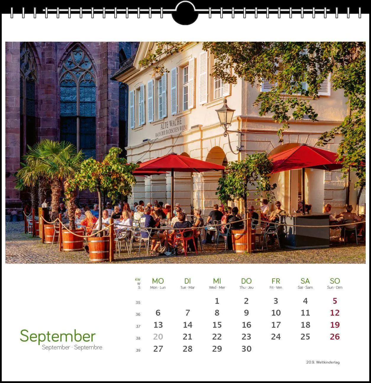 Bild: 9783861926146 | Freiburg 2027 | Postkarten-Tischkalender | Clemens Emmler | Kalender