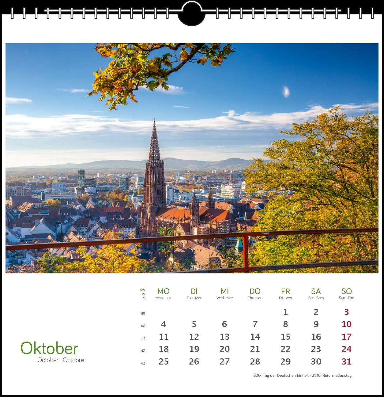 Bild: 9783861926146 | Freiburg 2027 | Postkarten-Tischkalender | Clemens Emmler | Kalender