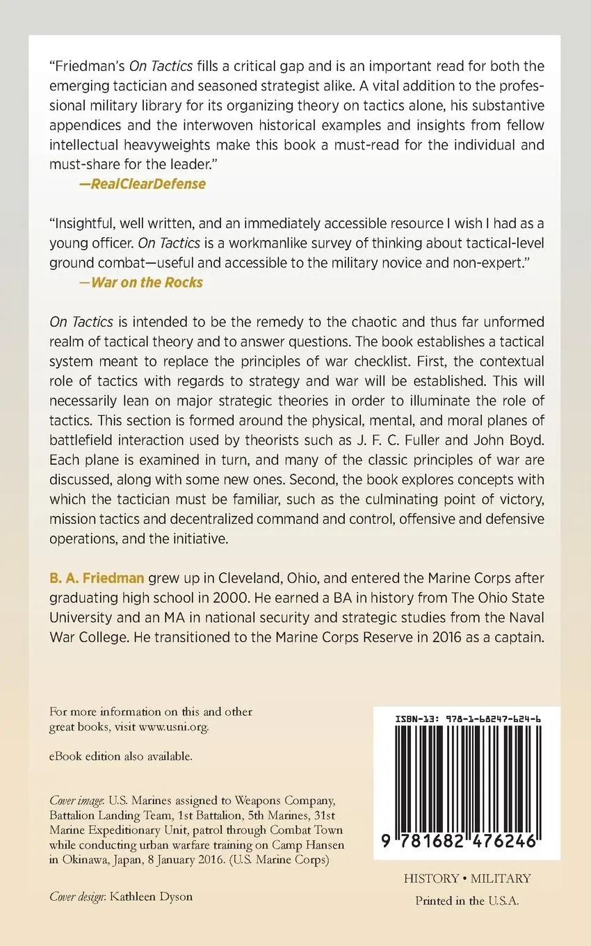 Rückseite: 9781682476246 | On Tactics | A Theory of Victory in Battle | Brett A. Friedman | Buch