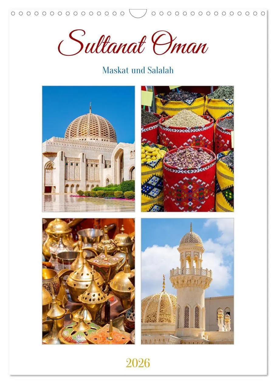Cover: 9783516326246 | Sultanat Oman - Maskat und Salalah (Wandkalender 2026 DIN A3 hoch),...
