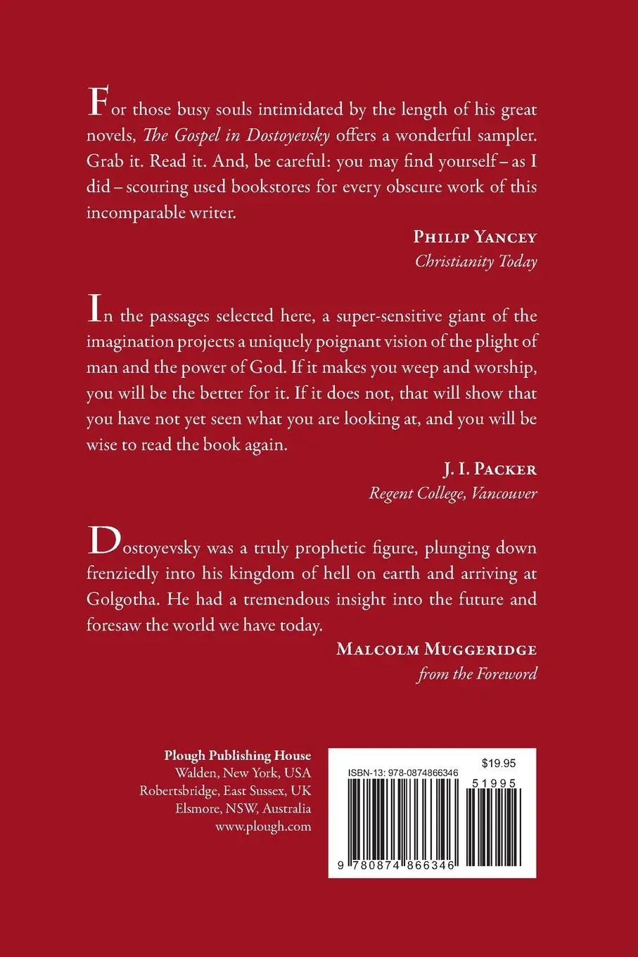 Rückseite: 9780874866346 | The Gospel in Dostoyevsky | Selections from His Works | Dostoyevsky