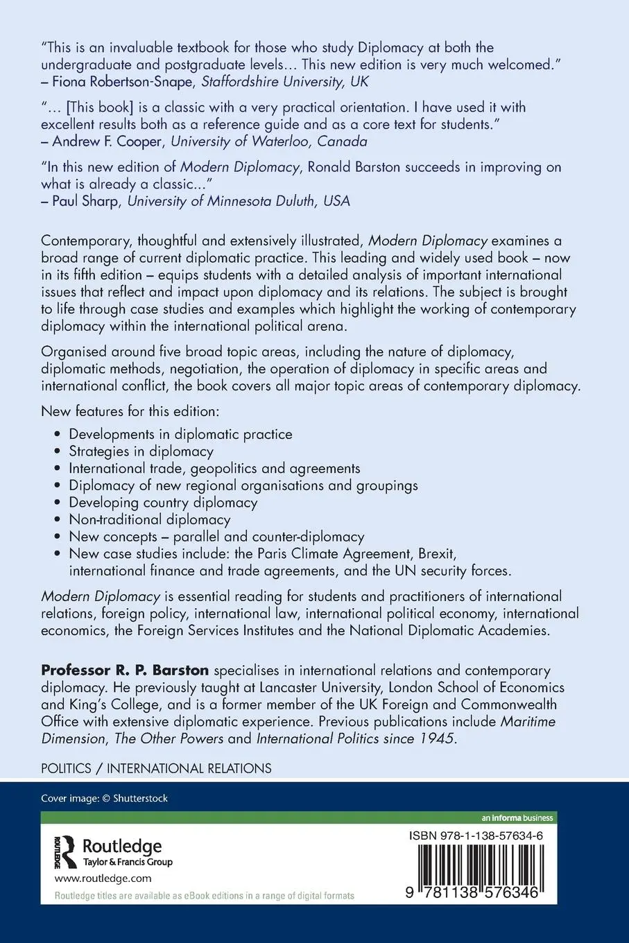 Rückseite: 9781138576346 | Modern Diplomacy | R. P. Barston | Taschenbuch | Englisch | 2019