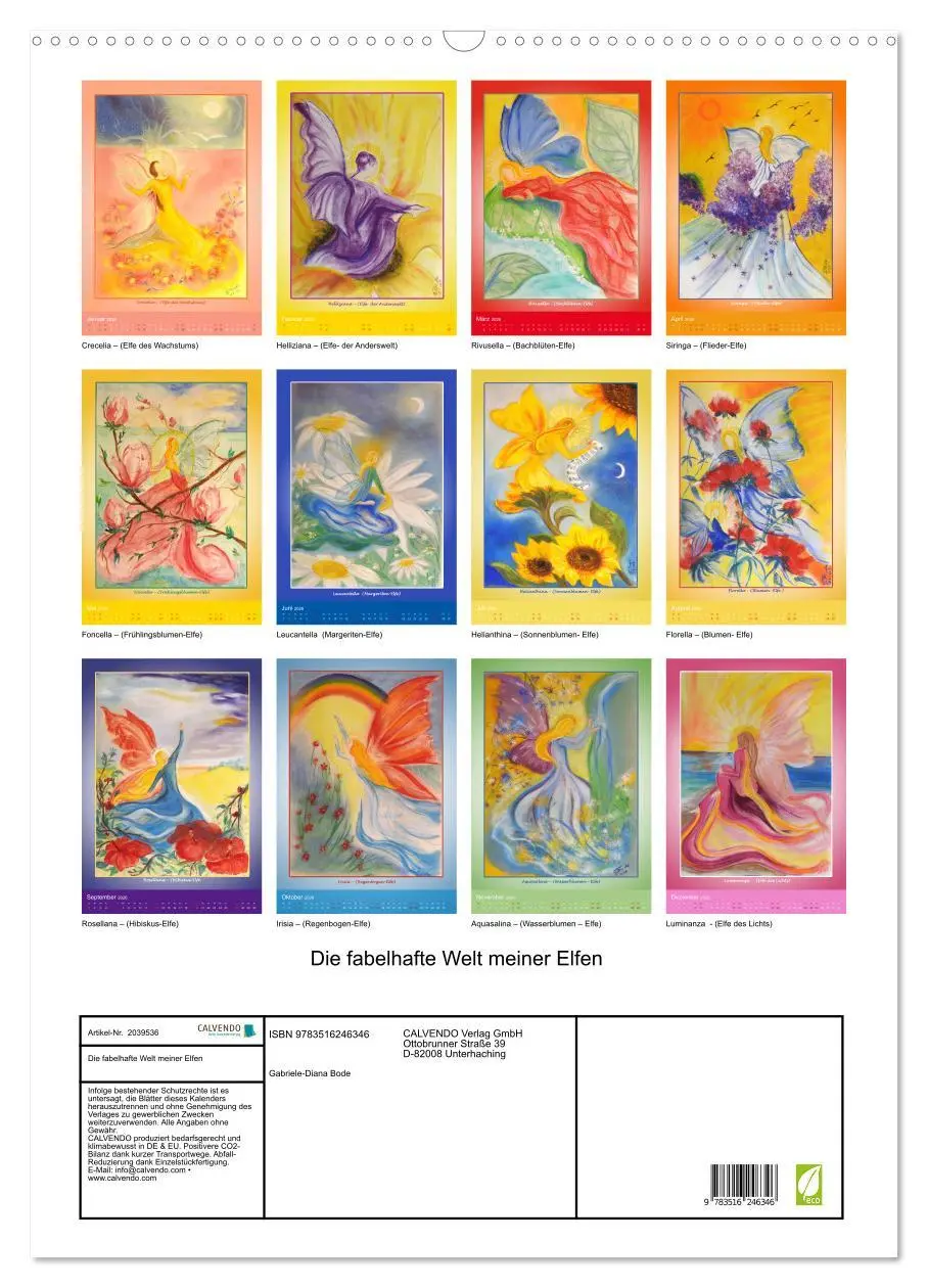 Bild: 9783516246346 | Die fabelhafte Welt meiner Elfen (Wandkalender 2026 DIN A2 hoch),...