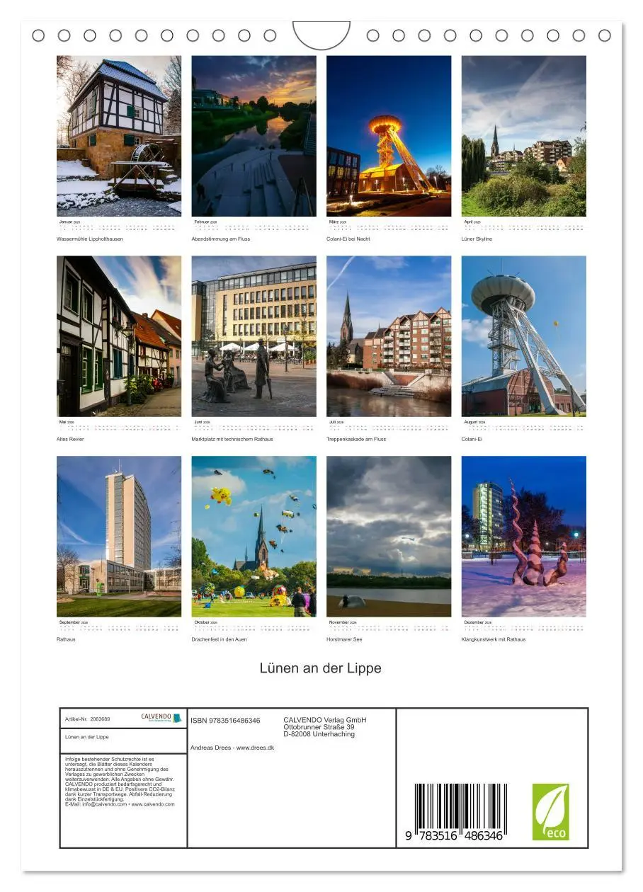 Bild: 9783516486346 | Lünen an der Lippe (Wandkalender 2026 DIN A4 hoch), CALVENDO...