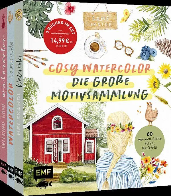 Cover: 9783745936346 | Cosy Watercolor - die große Motivsammlung | Taschenbuch | 384 S.