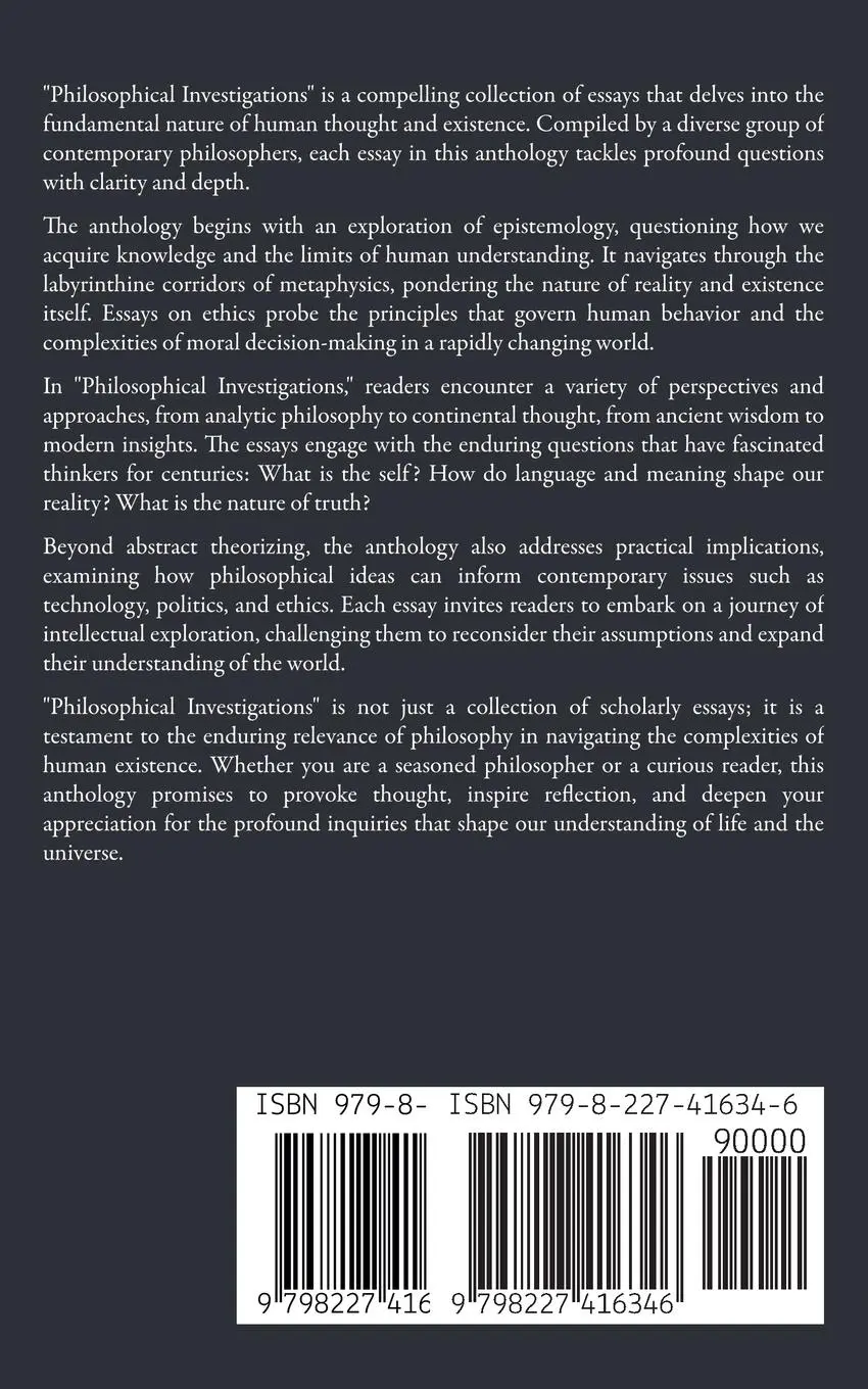 Rückseite: 9798227416346 | Philosophical Investigations | Ece Karadag | Taschenbuch | Englisch