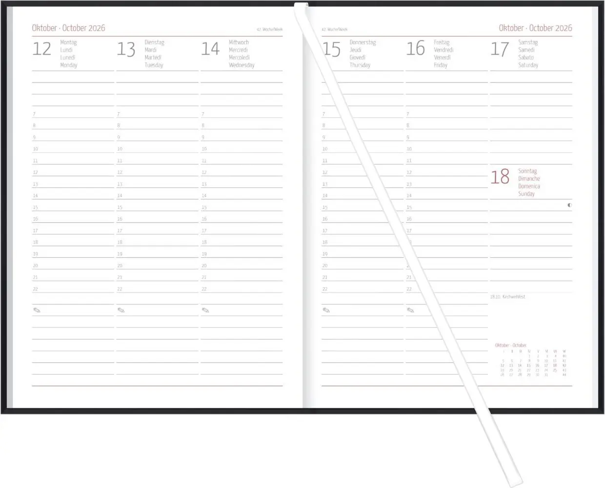 Bild: 4069095016446 | Campustimer Black 2027 | Kalender | 192 S. | Deutsch | 2027