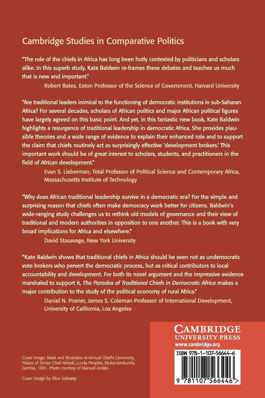 Rückseite: 9781107566446 | The Paradox of Traditional Chiefs in Democratic Africa | Kate Baldwin