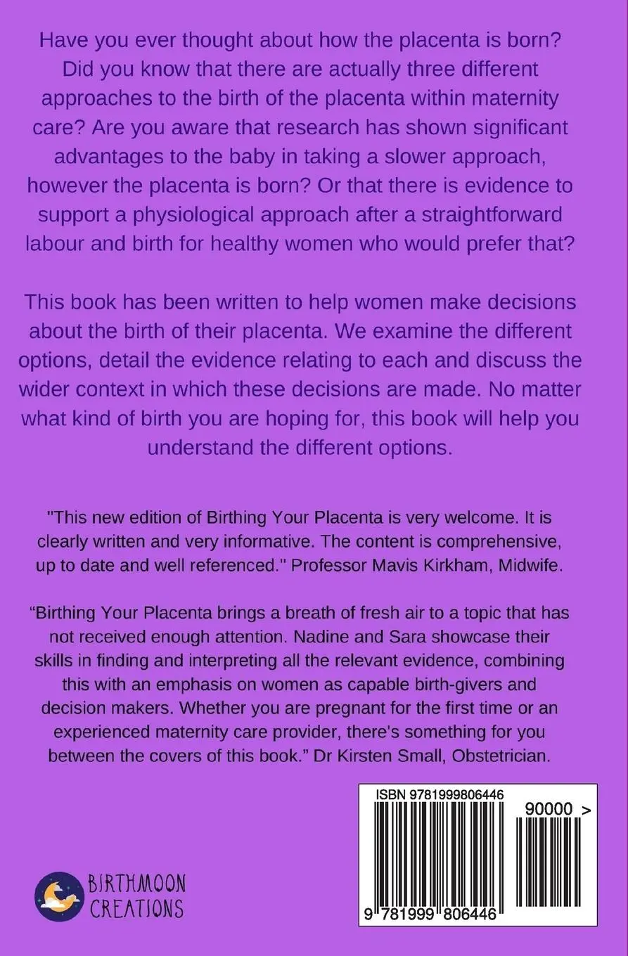 Rückseite: 9781999806446 | Birthing Your Placenta | the third stage of labour | Wickham (u. a.)