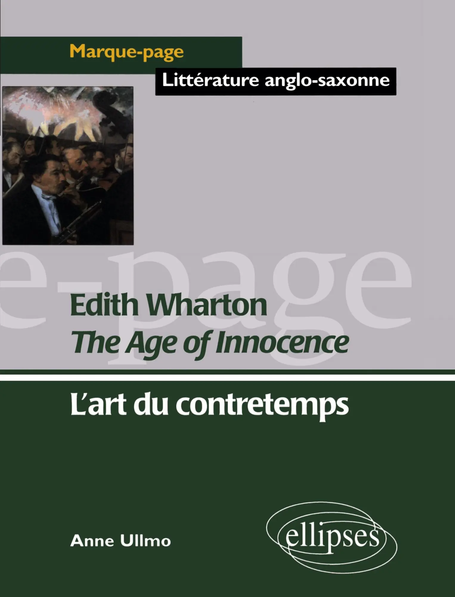 Cover: 9782729806446 | Wharton Edith, The Age of Innocence | Anne Ullmo | Taschenbuch | 2001