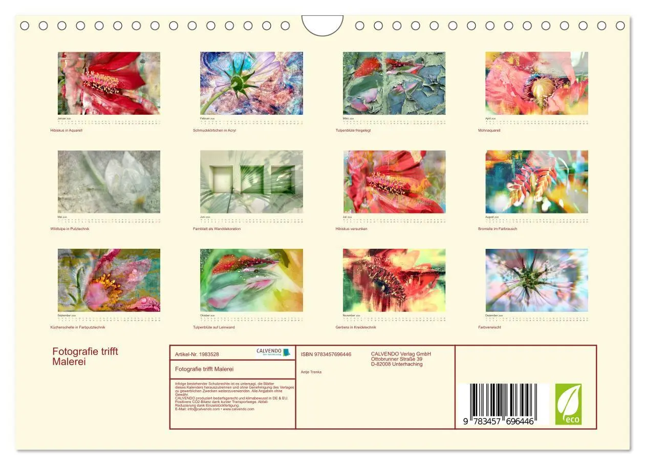 Bild: 9783457696446 | Fotografie trifft Malerei (Wandkalender 2026 DIN A4 quer), CALVENDO...