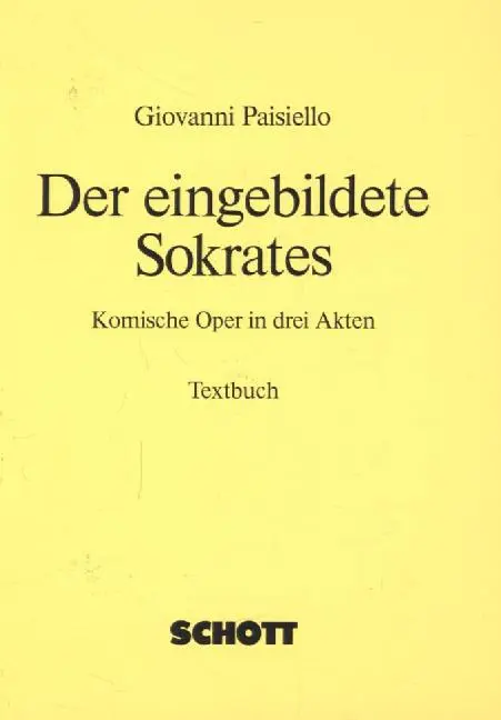 Cover: 9783795736446 | Der eingebildete Socrates | Giovanni Paisiello | Broschüre | Buch