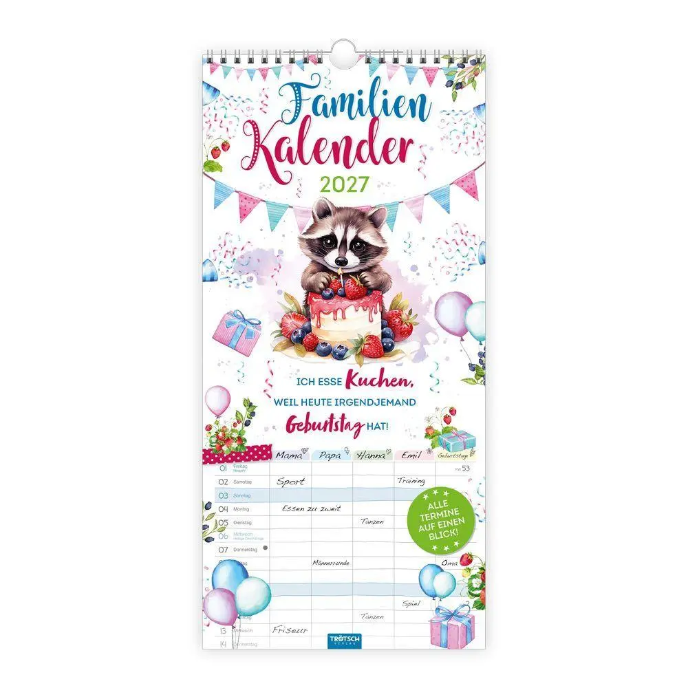 Cover: 9783988026446 | TRÖTSCH - Familienkalender Spruchreif 2027 | Wandkalender | KG | 24 S.