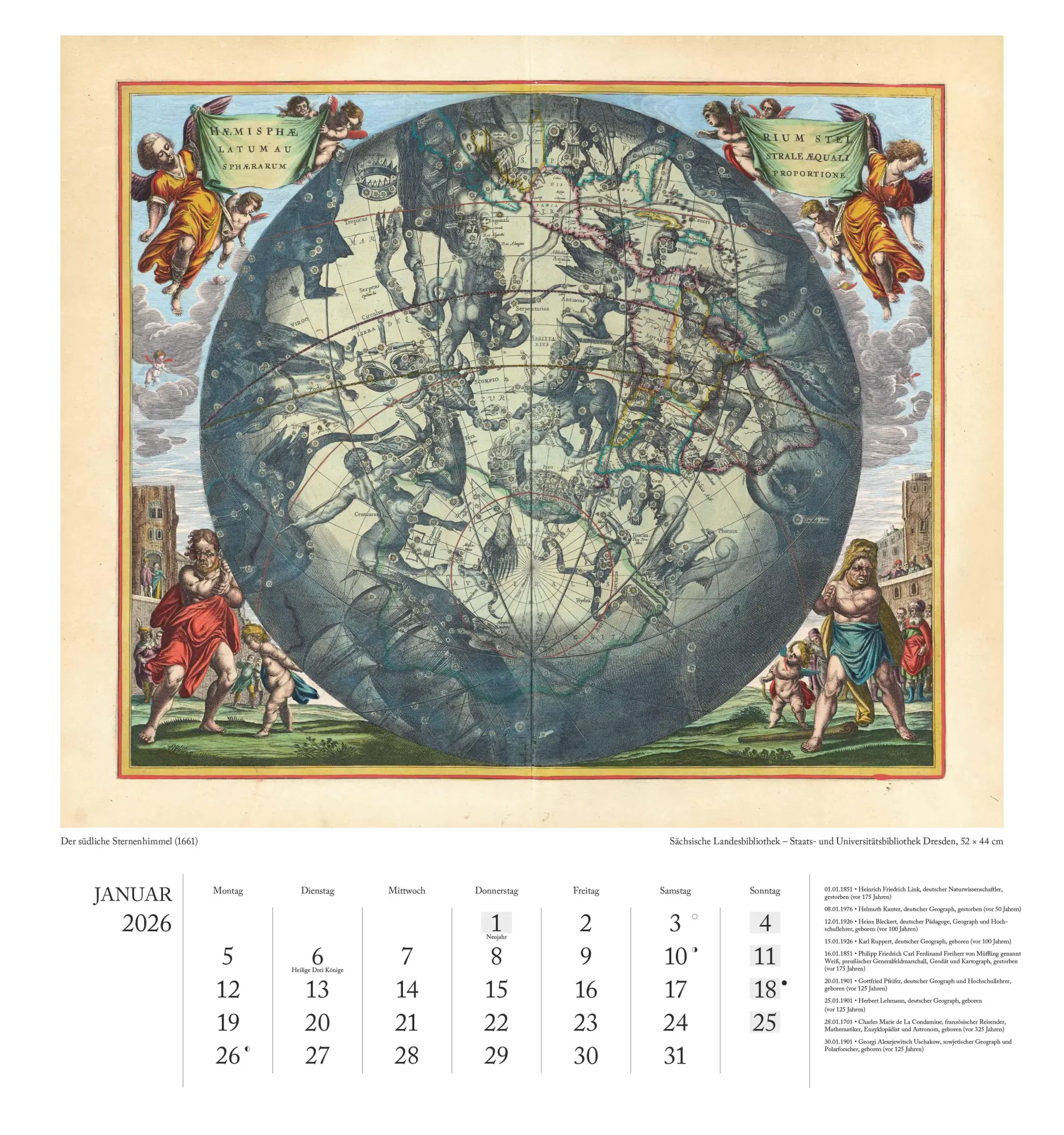 Bild: 4069095006546 | Geographisch-Kartographischer Kalender 2026 - Figurenkarten -...