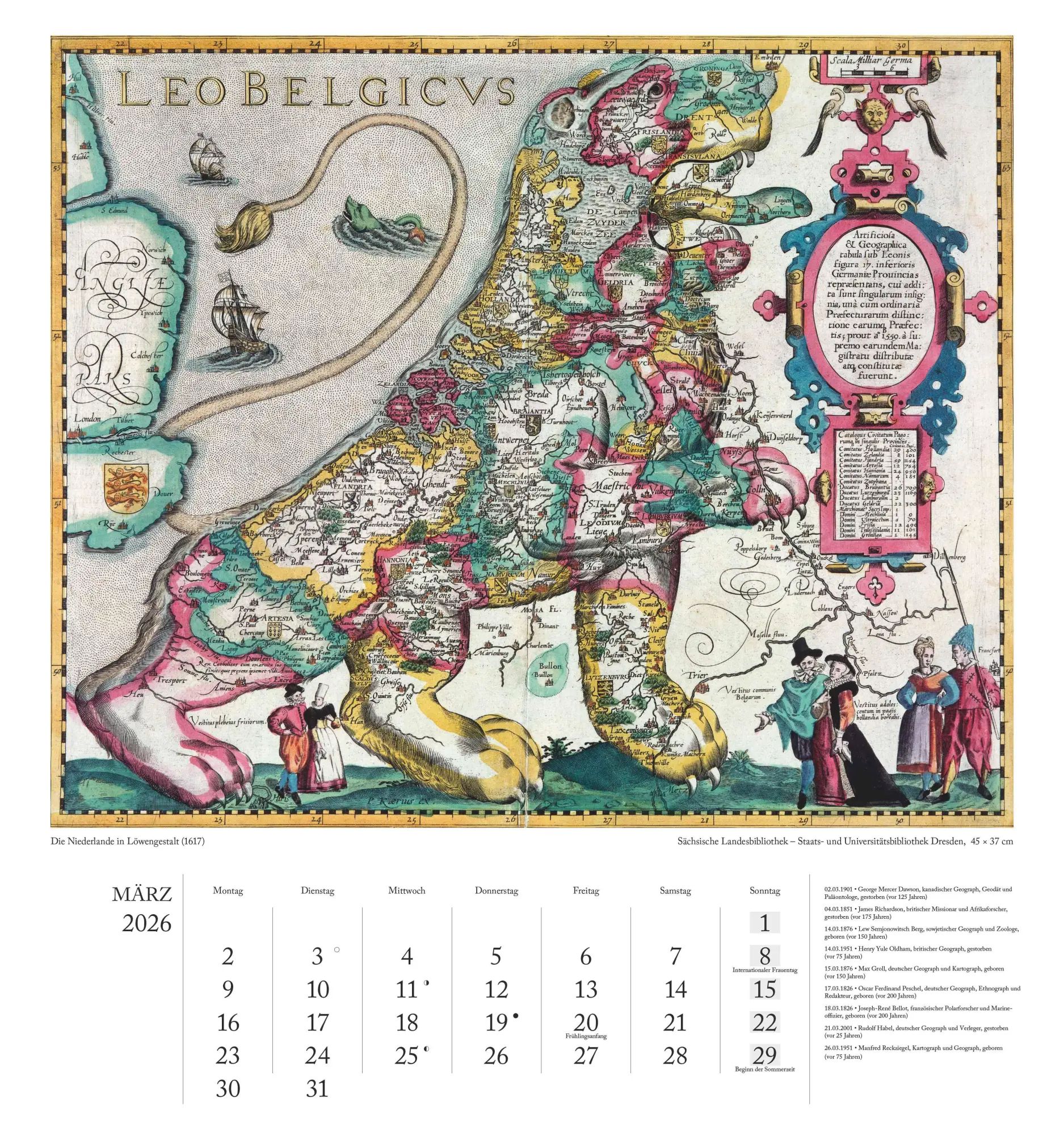 Bild: 4069095006546 | Geographisch-Kartographischer Kalender 2026 - Figurenkarten -...