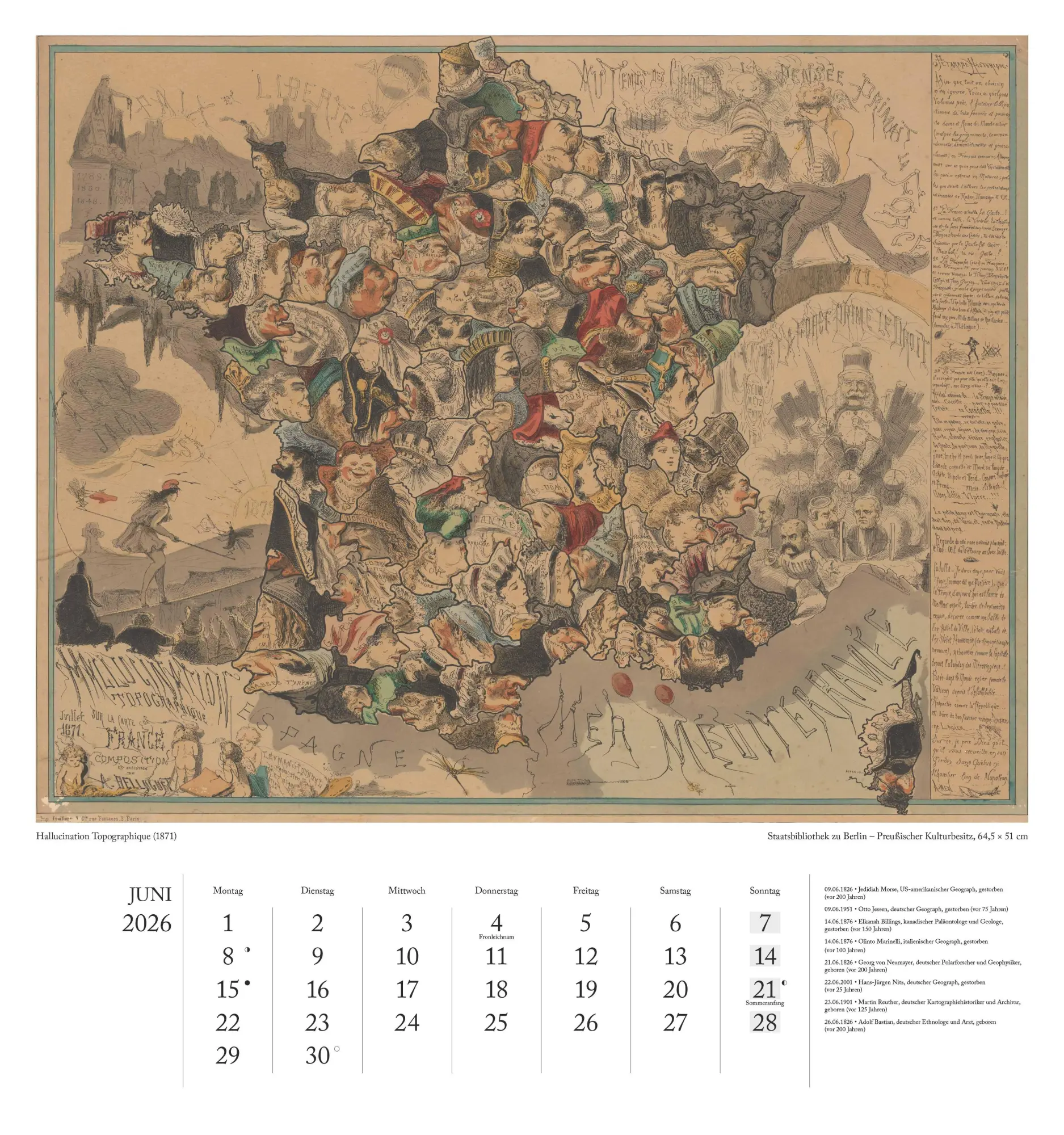 Bild: 4069095006546 | Geographisch-Kartographischer Kalender 2026 - Figurenkarten -...