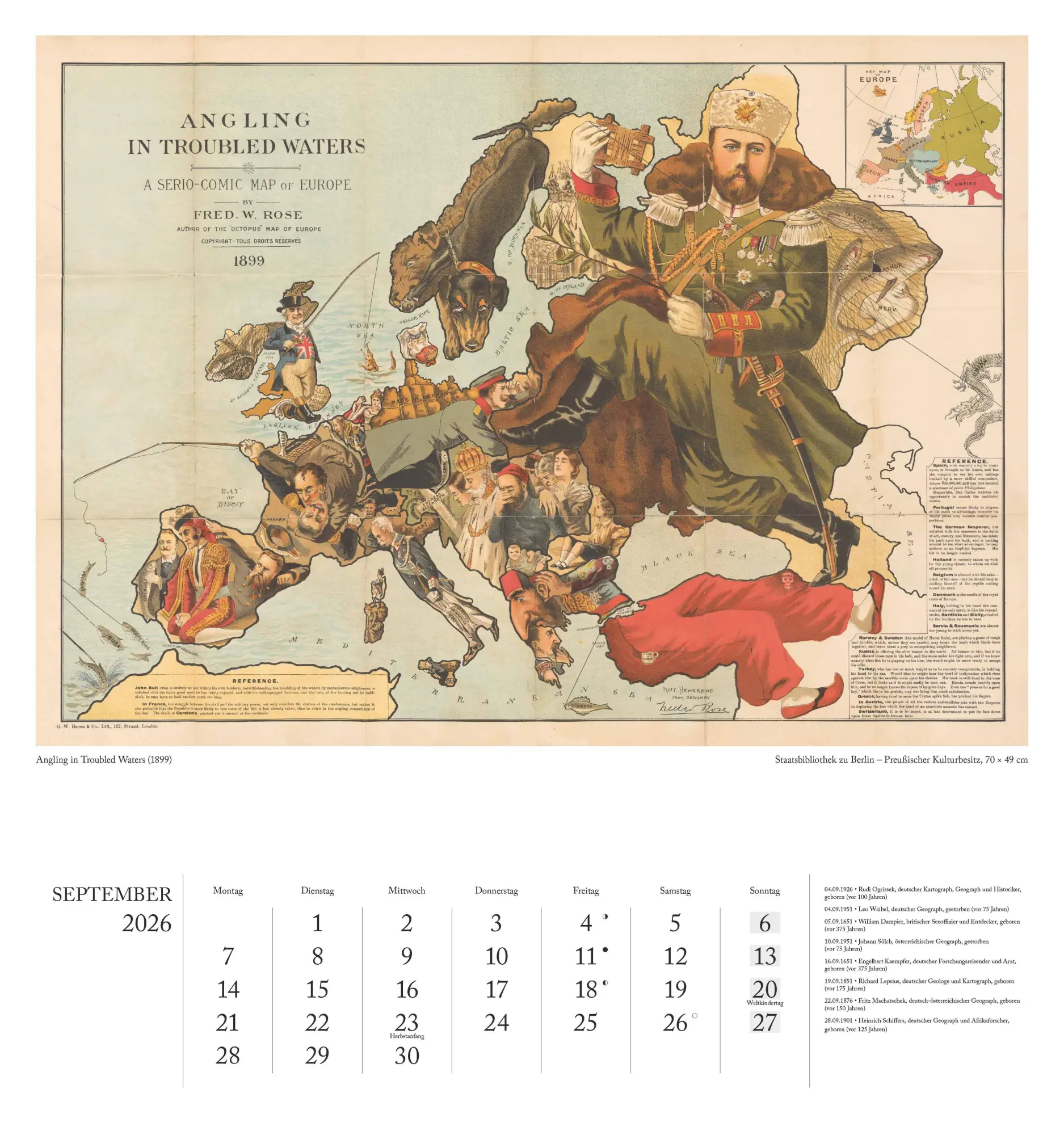 Bild: 4069095006546 | Geographisch-Kartographischer Kalender 2026 - Figurenkarten -...